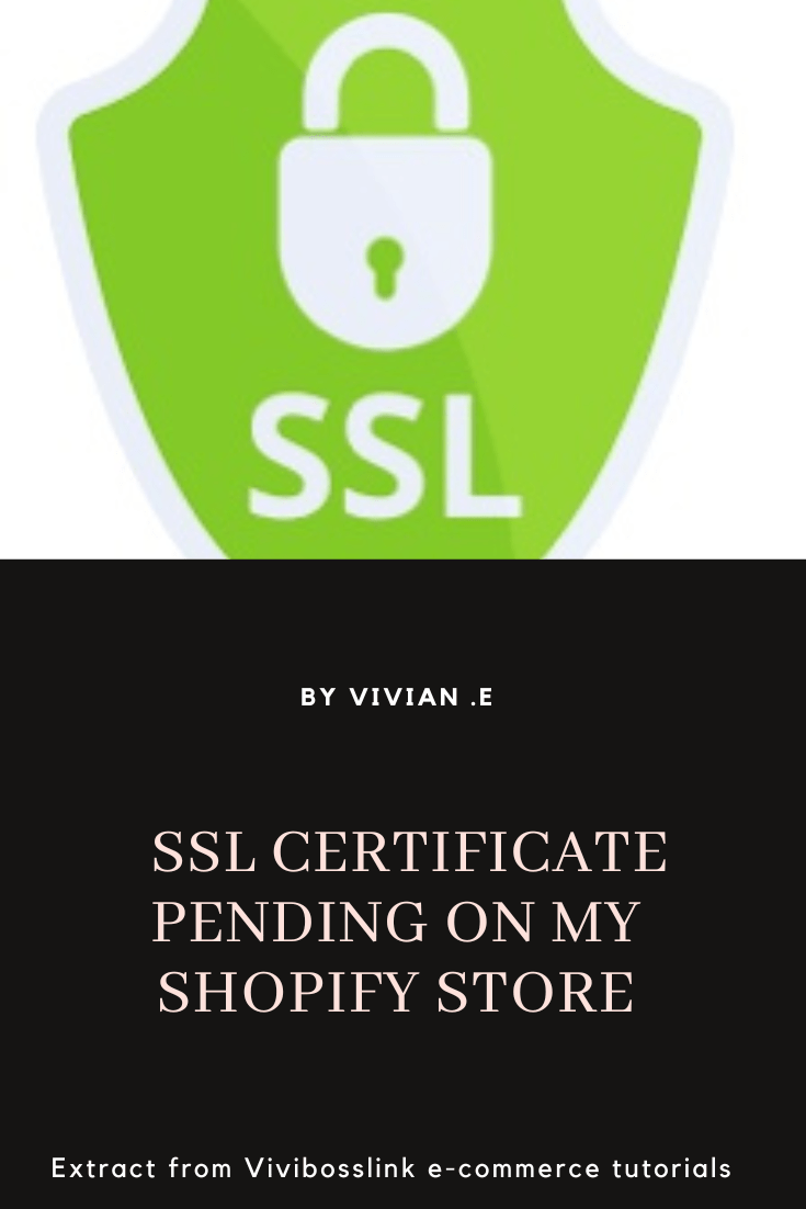 SSL certificate pending on Shopify store