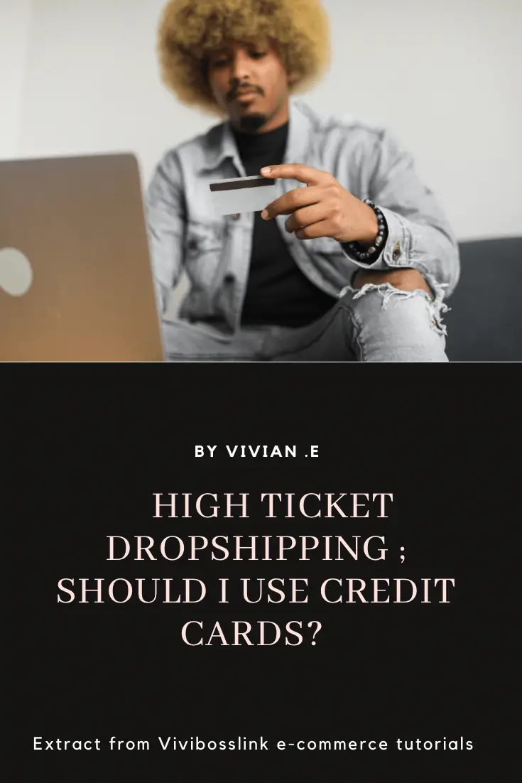 Dropshipping tiket tinggi; haruskah saya menggunakan kartu kredit? 