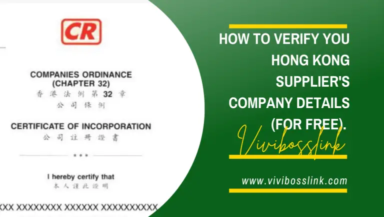 How to verify you Hong Kong Supplier’s Company details (for free).