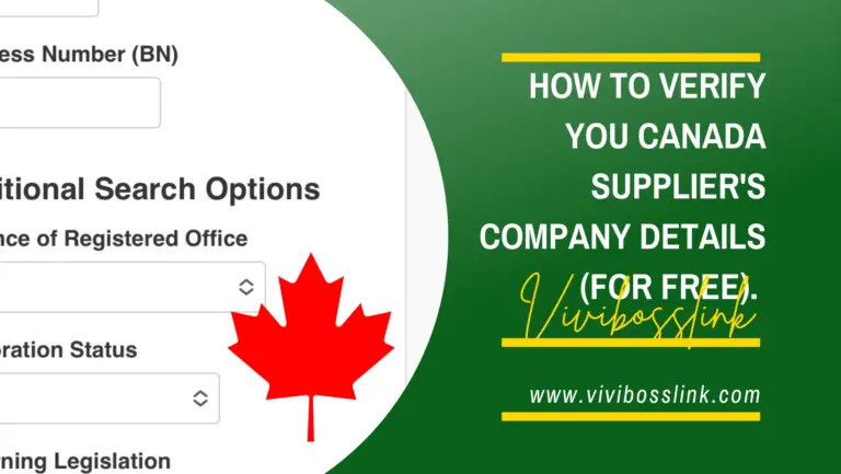 How to verify you Canadian Supplier’s Company details (for free).