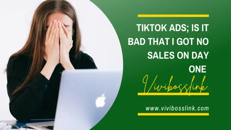 Tiktok ads; Is it bad that I got no sales on day One 